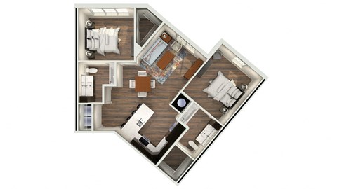 the sycamore floor plan  1 bedroom with 1 bath